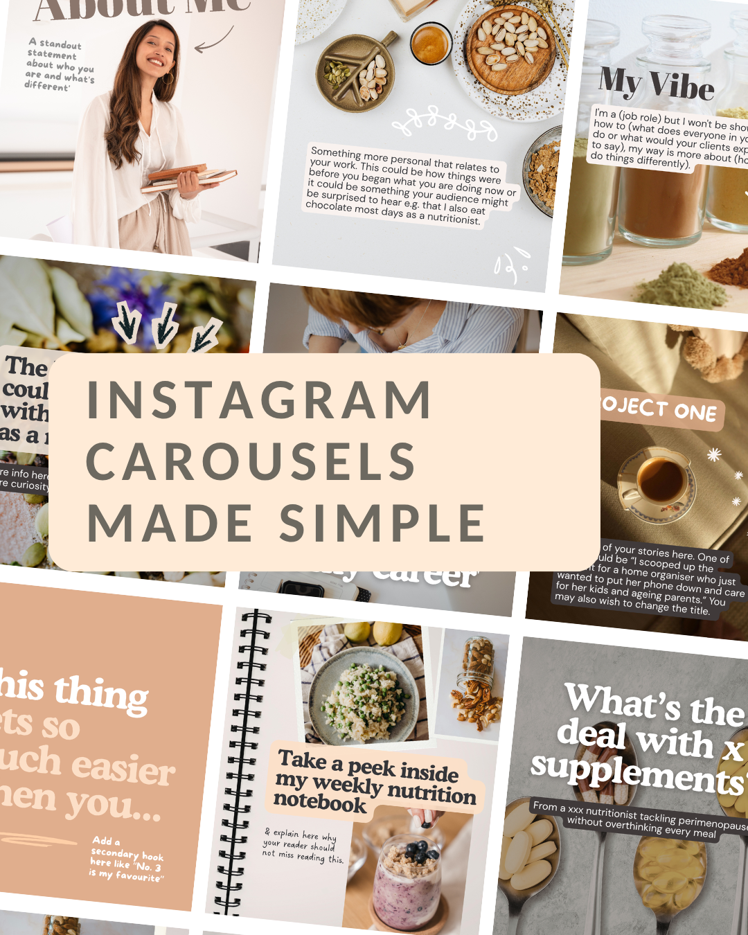 Canva Instagram Carousel Templates - Carousels Made Simple Sarah Richards Social